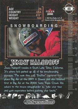 2000 Fleer Adrenaline - Gold #49 Jimmy Halopoff Back